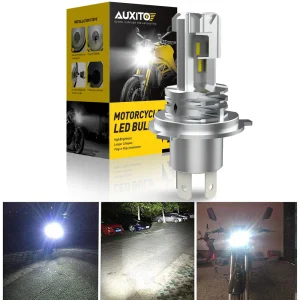 AUXITO H4 LED Moto Luce Hi Lo Fascio 6000K Lampada Bianca Canbus Per Yamaha Kawasaki Suzuki BMW H4 LED Moto Faro Lampadine 12V