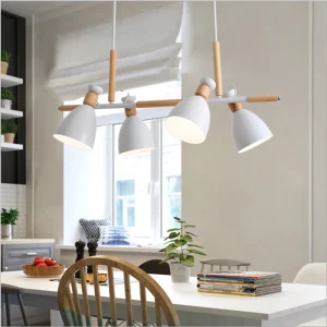 Lampadario di tronchi nordici soggiorno luci a led studio lampadario a soffitto sala da pranzo lampada a soffitto decorazione della camera d’albergo lampada