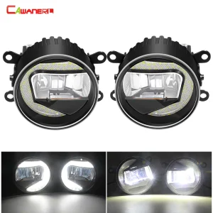2in1 Funzione Fendinebbia Montaggio Auto LED Fendinebbia Luce di marcia diurna 12V Per Land Rover Discovery Range Rover Freelander