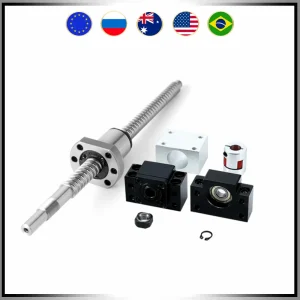 SFU1210 SFU1204 vite a ricircolo di sfere C7 con estremità lavorata 1204 /1210 dado a ricircolo di sfere alloggiamento dado BK/BF10 supporto terminale 8*8 accoppiatore per parti CNC