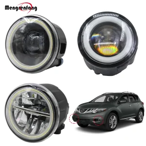 2 X Auto Fendinebbia Anteriore 4000LM LED Halo Ring Angel Eye DRL Luce di marcia diurna 12V Per Nissan Murano Z51 2007-2014
