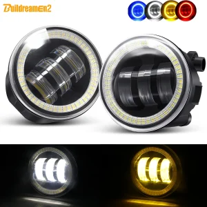 2 X Angel Eye Fendinebbia per Nissan Quest Cube Juke Murano Qashqai Rogue Note Auto LED Lente Nebbia Lampada di guida diurna DRL 30W 12V