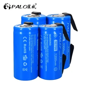 PALO nuova batteria 32700 LiFePO4 7200mAh 3.2V 32700 35A scarica continua massima 55A batteria lifepo4 ad alta potenza + fogli di nichel