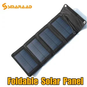 Pannello Solare Pieghevole 40W 60W 5V, Celle Solari Pieghevoli con Cavo USB, Impermeabile per Telefono, Zaino, Campeggio, Escursionismo