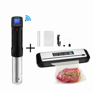 Set combinato Inkbird! Elettrodomestico da cucina WIFI Sous Vide sottovuoto + sigillatrice per uso commerciale domestico con sacchetti