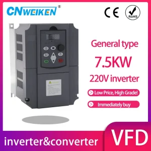 Convertitore di frequenza CA 1.5kw/2.2kw/4kw/5.5kw/7.5kw/11kw 220v/380v Convertitore di frequenza trifase per regolatore di velocità del motore VFD