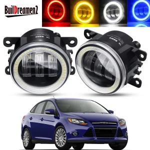 2 X gruppo fendinebbia Angel Eye per Ford Focus MK2 MK3 2004-2015 paraurti anteriore auto lente LED DRL fendinebbia 30W H11 12V