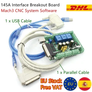 (Disponibilità UE) Porta MACH3 LPT A145 Controller scheda breakout per fresatura router per incisione CNC/tornio CNC/macchina da taglio al plasma CNC