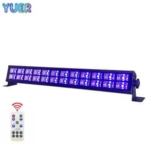 24 LED Disco UV Violet Black Lights DJ Par Lamp UV per Party Christmas Bar Light Laser Stage Wall Wash Spot Light retroilluminazione DMX