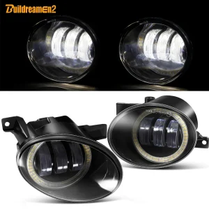 2 pezzi Angel Eye fendinebbia Car LED Lens Fog Daytime Running Lamp DRL 30W 6000LM 12V per Volkswagen VW Jetta Mk6 Tiguan Touran