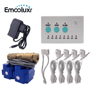 Allarme domestico protezione dalle perdite d’acqua rilevatore indipendente del sensore di perdite d’acqua avviso di inondazione sistema di valvole di sicurezza di trabocco