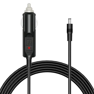 ALLPOWERS 12V-24V presa per caricabatterie accendisigari cavo per auto a DC 5.5mm x 2.1mm 1.5M 16AWG caricabatteria da auto/cavo di alimentazione per auto