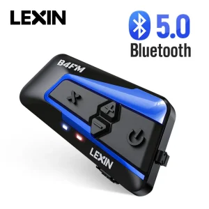 Lexin B4FM-X Intercomunicadores de Casco Moto BT5.0 Interfono per moto Cuffie per casco FMRadio impermeabile e batteria 850mAh 1PC
