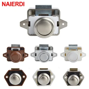 NAIERDI 10 pz Camper Car Push Lock diametro RV Caravan Boat Motor Home Cabinet cassetto pulsante di chiusura serrature Hardware per mobili