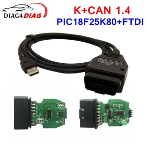 Per VAG K CAN Commander 1.4 Cavo diagnostico OBDII Scanner Commander PIC18F25K80 FTDI FT232RL Chip per VW /S-eat/S-k-oda/Au-Di