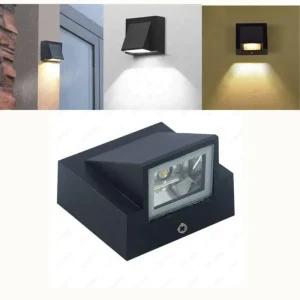 Lampada da parete a LED dal design squisito Testa singola 5W 10W COB Portico Sconce da parete Luce per interni ed esterni Illuminazione paesaggistica AC110 220V