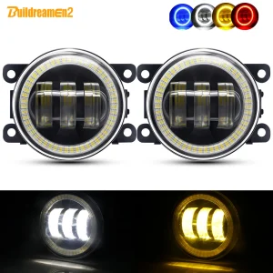 2 X Angel Eye Fendinebbia per Suzuki Grand Vitara Jimny Swift SX4 Splash Alto Ignis Auto LED Lente DRL Nebbia Lampada di marcia diurna