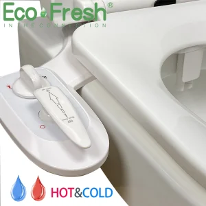 Bidet autopulente caldo e freddo Ecofresh per sedile wc spruzzatore d’acqua riscaldato doppio ugello acqua calda Bidet Non elettrico Shattaf