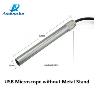 Andonstar Microscopio digitale USB da 2 MP Videocamera per endoscopio con diametro di 12 mm Lente d’ingrandimento a 8 LED