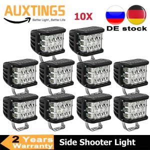 2/10PCS 4 “3 lati sparatutto 60W Led Work Light Cube Off Road 4×4 ATV Led Light Driving Lamp per SUV Truck Car Boat 10-30V