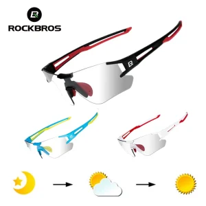 ROCKBROS ciclismo occhiali fotocromatici UV400 occhiali da sole sportivi all’aperto bicicletta uomo occhiali senza montatura occhiali occhiali tecnici