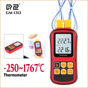 Tester di temperatura portatile strumento di misura digitale misuratore di temperatura professionale RZ con uso termocoppia 2 pezzi per liquido