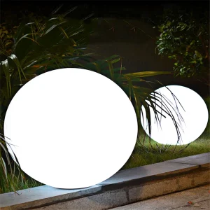 Nordic LED Outdoor Garden Ball Light lampade da prato decorazioni per la casa soggiorno camera da letto comodino lampada da terra carica solare o USB remota