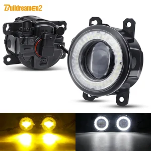 2 X Auto Angel Eye Fendinebbia Lente LED Nebbia Lampada di marcia diurna DRL 30W H11 Per Fiat 500 Panda Punto Evo Sedici Tipo Ducato Doblo