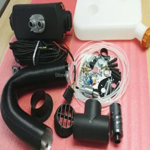 Serbatoio + Telecomando + Riscaldatore da parcheggio ad aria 2KW 12V per roulotte per auto a benzina, camion, barche, riscaldatore diesel Eberspacher Webasto. Benzina.