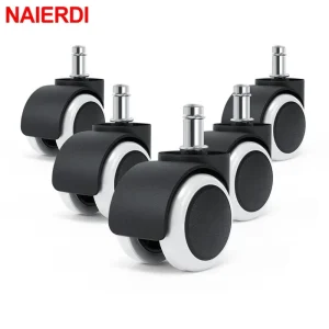 NAIERDI 5pcs Universale Ruota Mute 2 “Sedia Da Ufficio Caster di Ricambio Ruote Girevole Rulli 360 Gradi Ruota Mobili Ferramenteria E Attrezzi