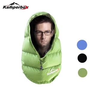 Kamperbox Passamolo Imbottiture Beanie per attrezzatura da campeggio ultraleggera Sacco a pelo Cappello invernale in piuma TP21