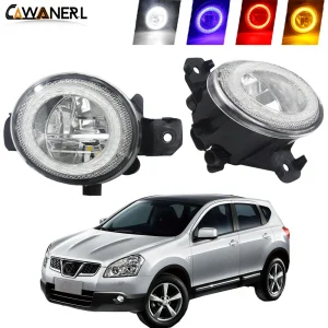 2 pezzi LED Angel Eye fendinebbia per Nissan Qashqai 2007-2013 Car Styling fendinebbia luce di marcia diurna DRL 4000LM 12V