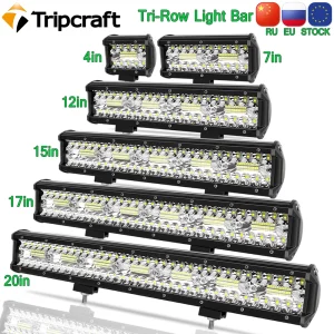 Tripcraft Pannello LED Barra LED 4-28 pollici Luce LED Barrre Luci pod LED Fascio combinato per auto Trattore Barca OffRoad Barra luminosa a led 4×4