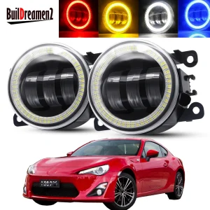 2 pezzi Angel Eye Gruppo fendinebbia per Toyota 86 GT86 Auto Paraurti anteriore LED Lente Nebbia Lampada di marcia diurna DRL 30W 6000LM 12V