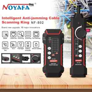 NOYAFA NF-802 Tester e Tracker per cavi multifunzione RJ11 RJ45 Cat5 Cat6 LAN Ethernet Phone Wire Finder Test Poe