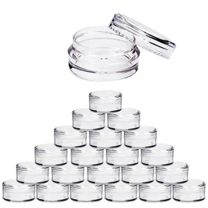 100 pz 2g/3g/5g/10g/15g/20g Vuoto di Plastica Trucco Cosmetico Vaso Vasi Bottiglie Campione Trasparente Ombretto Crema Balsamo per le labbra contenitore