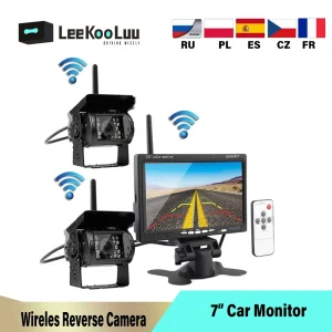 LeeKooLuu 7 “monitor per auto senza fili Monitor per telecamere di Backup per auto per camion parcheggio telecamera posteriore