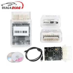 Strumento di sintonizzazione ECU automatica professionale Tactrix Openport 2.0 Chip completo con connettore Scanner OBDII USB 2.0 a porta aperta ECUFLASH a 4 CD