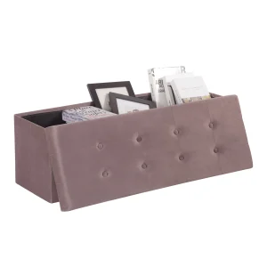 1PC Sgabello pieghevole per la casa Ottomano Panca con spazio di archiviazione Scatola portaoggetti Mobili per soggiorno