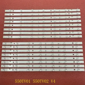 Striscia LED per Panasonic TX-55AXW634 TX-55AX630B TX-55AX630E TH-55AX670A 550TV01 550TV02 V4 BX-55S10E02-2BBH2-0-Q-49R-5738