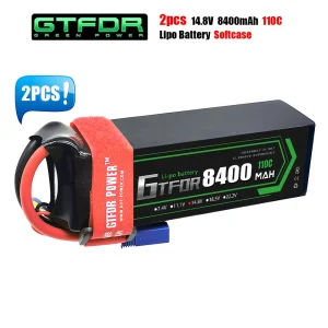 Batteria GTFDR Lipo 2S 3S 4s 7.4V 11.V 14.8V 8400mah 8000mah 6750mah 6500mah 5200mah XT60 per RC Radio Controll Car Buggy Arrama