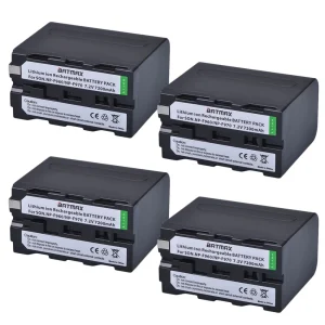 Batmax-Batteria per Luce Video LED 7200mAh NP-F970 NP-F960 per Sony HVR-HD1000, PLM-100, CCD-TRV35, MVC-FD91, MC1500C, Godox, YONGNUO