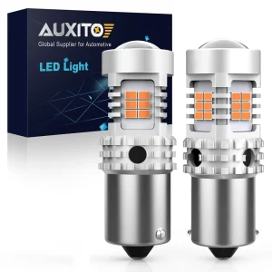 AUXITO 2x PY21W BAU15S LED Canbus No Hyperflash Giallo 1156 BA15S P21W T20 W21W Lampadina LED Luce di svolta per auto per Audi Ford Volkswagen