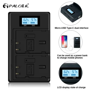 PALO DMW-BLF19 DMW-BLF19E BLF19PP blf19 LCD Dual Smart Batterie Per Foto/Videocamera Caricabatterie Per Panasonic Lumix Dmc-GH3 GH4 GH5 G9