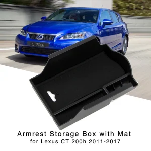 Vano portaoggetti per bracciolo per Lexus CT 200h CT200h 2011 2012 2013 2014 2015 2016 2017, organizer per console centrale