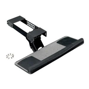 LK06AD Supporto per tastiera con poggiapolsi ergonomico inclinabile scorrevole di dimensioni XL con due tappetini per mouse per supporto per vassoio tastiera da scrivania per computer