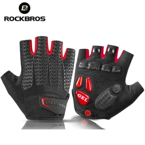 ROCKBROS Guanti da ciclismo Mezze dita Uomo Donna Antiscivolo Gel Pad Traspirante Moto MTB Guanti da bici da strada Guanti da bicicletta sportivi