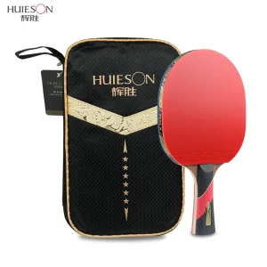 Huieson Wenge Lama in fibra di carbonio 6 stelle Racchetta da ping pong Brufoli appiccicosi in gomma Super potente Racchetta da ping pong Mazza