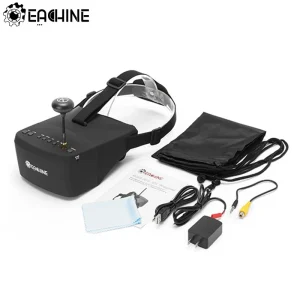 Eachine EV800 Occhiali video FPV da 5 pollici 800×480 5.8G 40CH Raceband con ricerca automatica integrata nella batteria
