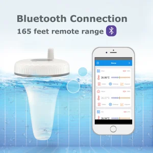 INKBIRD IBS-P01B termometro per piscina galleggiante collegato Bluetooth digitale impermeabile per primavera calda, piscina, acqua da bagno